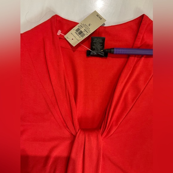Ann Taylor Women’s Size Small Red Blouse with Long Sleeves NWT Lt Weight EZ2PAK - Picture 8 of 10